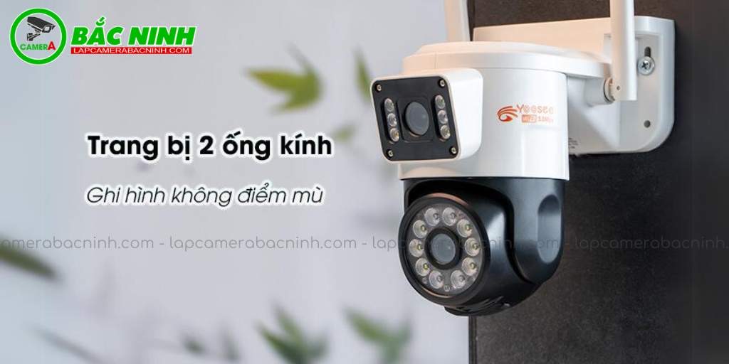 Camera Yoosee 2 Mắt QPT36 trang bị 2 ống kính