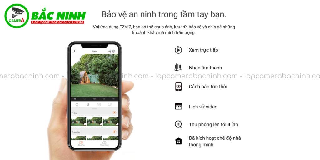 Camera Ezviz C3W Pro tích hợp mọi tính năng trên app