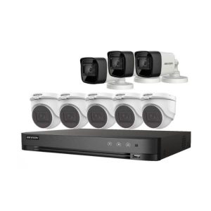 Trọn bộ 8 camera Hikvision 2MP tích hợp Micro